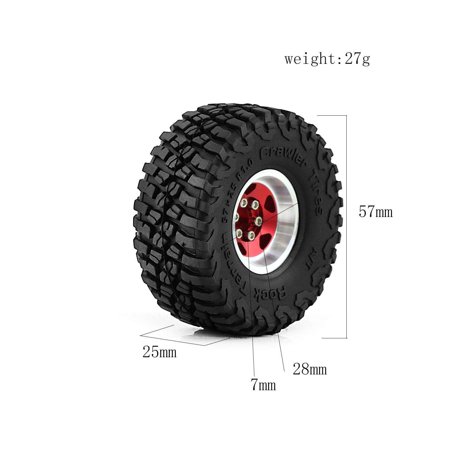 1/18 TRX4M路虎烈马1.0英寸轮胎轮毂 攀爬车铝合金轮毂 SCX24 FMS