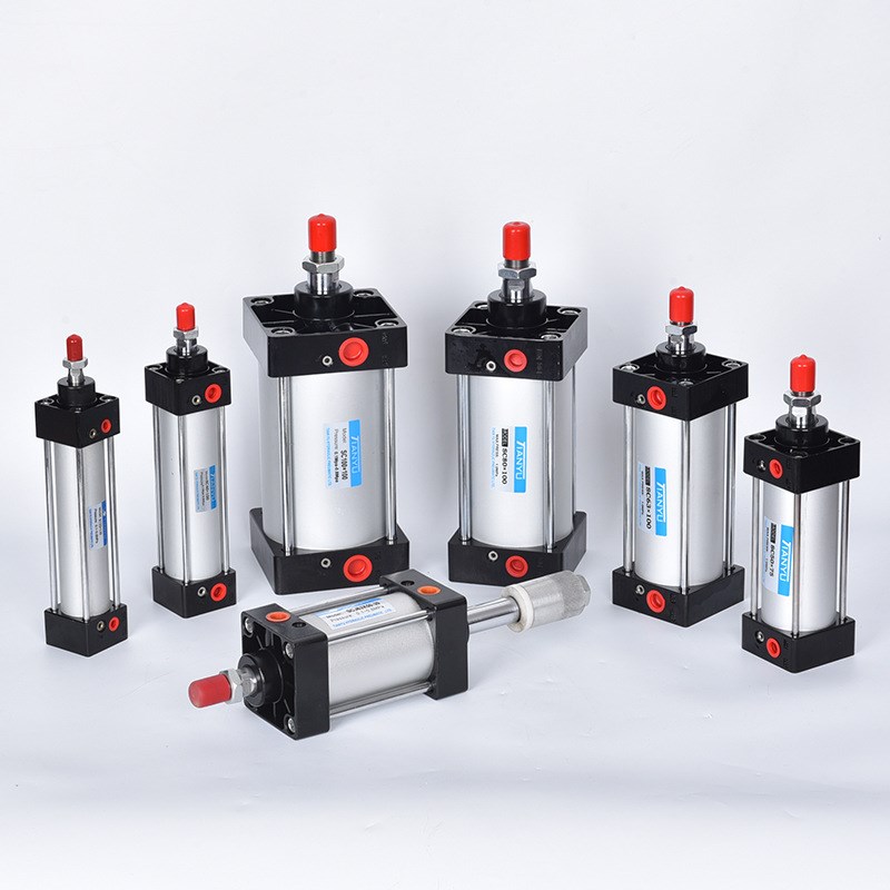 亚德客型sc标准气缸sc63铝合金双作用带磁可调型拉杆气缸