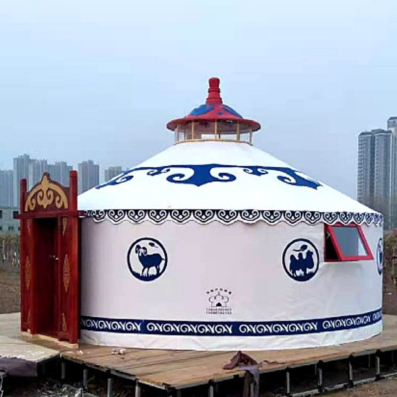 蒙古包加厚户外餐饮住宿酒店民宿豪华抗风防雨保温帐篷蒙古包