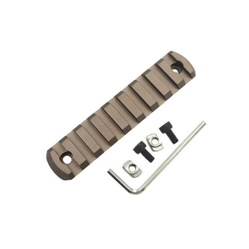 暴君 9槽10cm高品质CNC金属M-LOK导轨 SLR外挂轨道 狼棕 MK8 ARP9