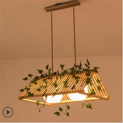 钟楼区美式工业风仿古木艺吊灯现代简约竹艺欧式复古日式东南亚灯