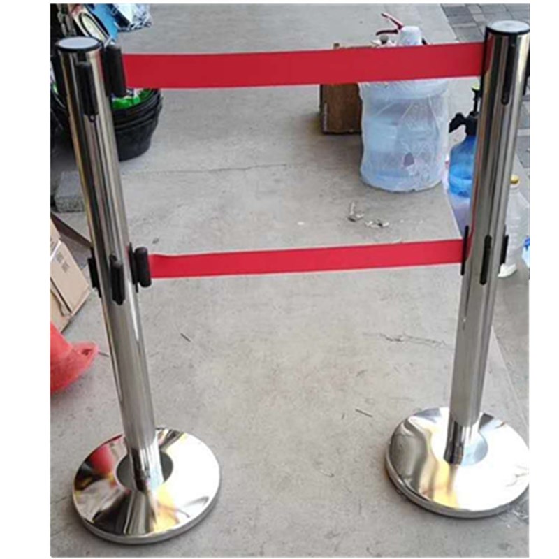 防疫物资 一米线 一米线伸缩隔离带直供不锈钢伸缩栏杆一米线