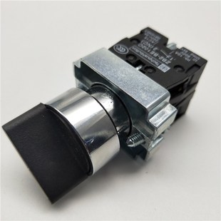 22mm自动复位旋钮开关XB2 BD53C两档位两常开旋转选择按钮开关