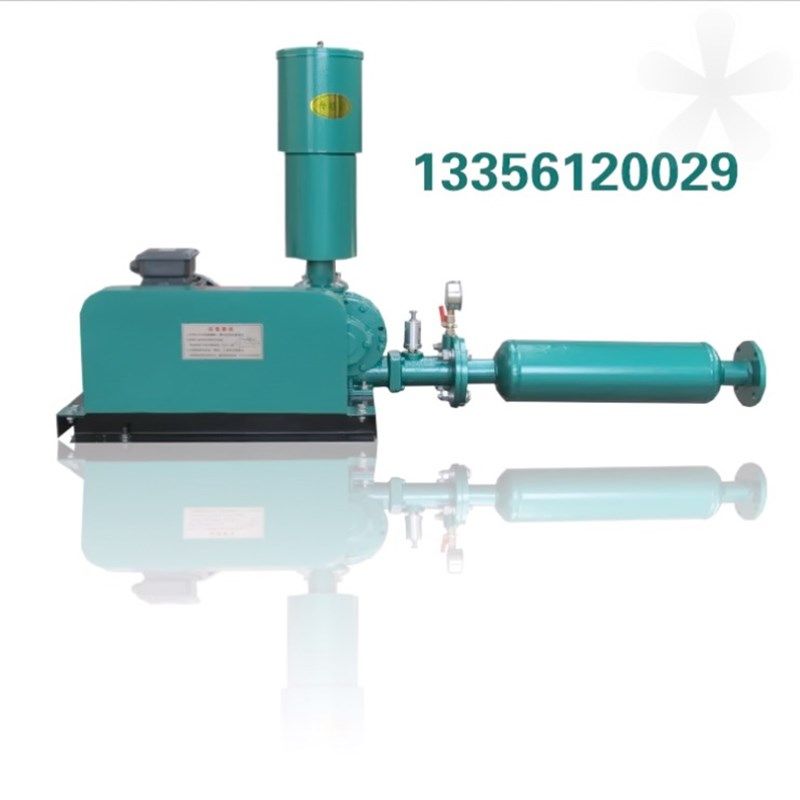 5.5KW双级高压鼓风机0.5公斤压力工业通风机专用三叶罗茨气泵抽真