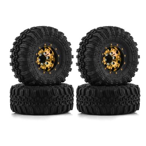 1/18 TRX4M路虎烈马1.0英寸轮胎轮毂 攀爬车铝合金轮毂 SCX24 FMS