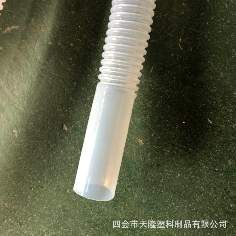 供应302四氟波纹管 铁氟龙大口径白色聚四氟乙烯波透明纹软管