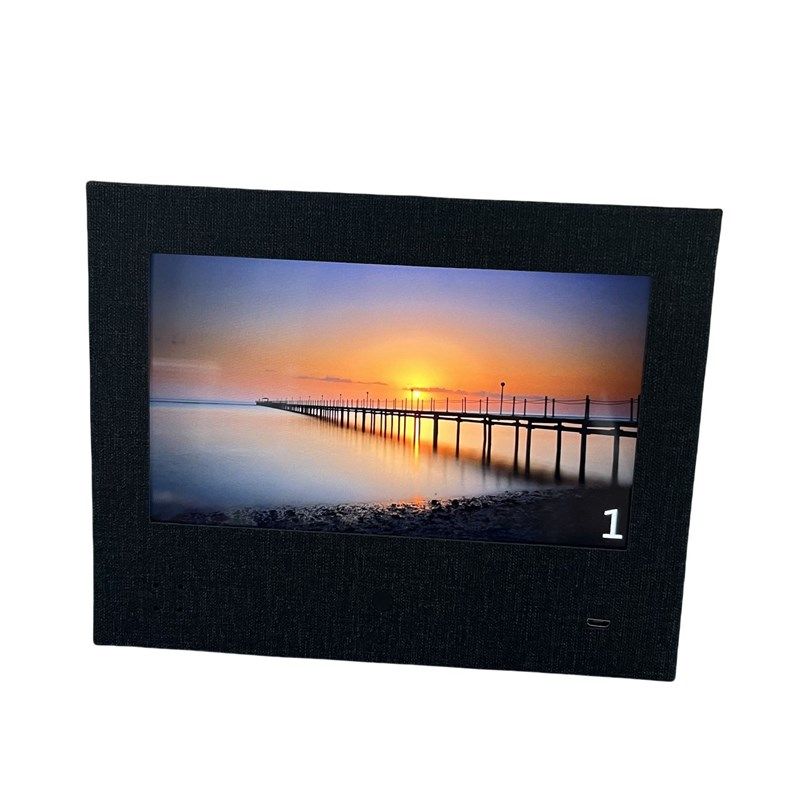 定制精装7寸IPS皮革视频宣传册 企业年会邀请函 电子相框 广告机