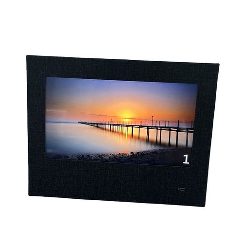 定制精装7寸IPS皮革视频宣传册 企业年会邀请函 电子相框 广告机