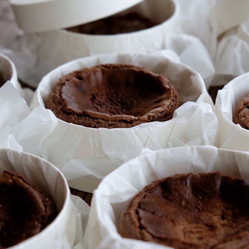 提拉米苏鸳鸯巴斯克蛋糕包装盒子4寸6寸双层雪藏芝士圆形打包盒子