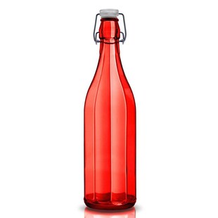 Borgonovo玻璃瓶 意大利进口彩色玻璃水瓶家用水樽卡扣玻璃泡酒瓶