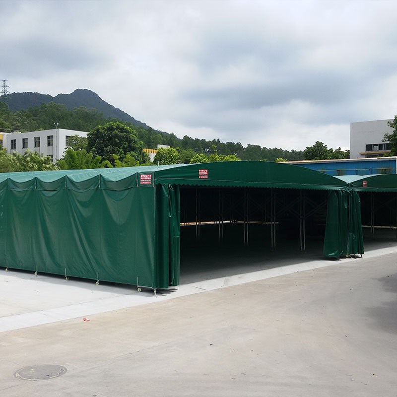 大型推拉棚仓库移动pvc夜市大排档帐篷移动遮雨推拉棚汽车遮阳棚