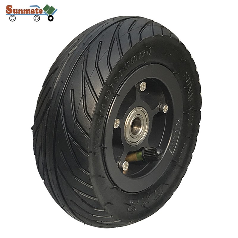 sunmate678寸滑板车电动滑板车铝合金充气双轴承静音轮子充气轮