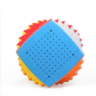 圣手 十阶魔方 彩色10X10  85mmBread Cube 10阶面包形彩色免贴纸