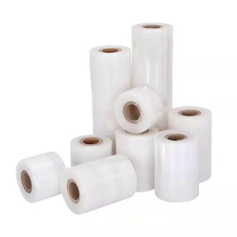 pe小卷缠绕膜打包装薄膜塑料加厚工业用保鲜膜透明自粘保护拉伸膜