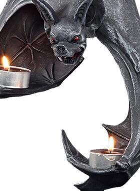 现货 Bat Wall Tealight Holder 蝙蝠墙烛台树脂万圣节家居装饰