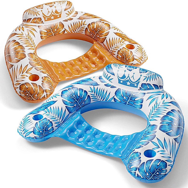 新款U型游泳池躺椅水上充气浮排浮床成人泳池吊椅/儿童水上沙发