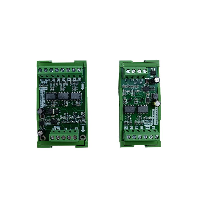 2路NPN输出大板plc直流放大板 通用DC5V差分信号转换板晶体管模块