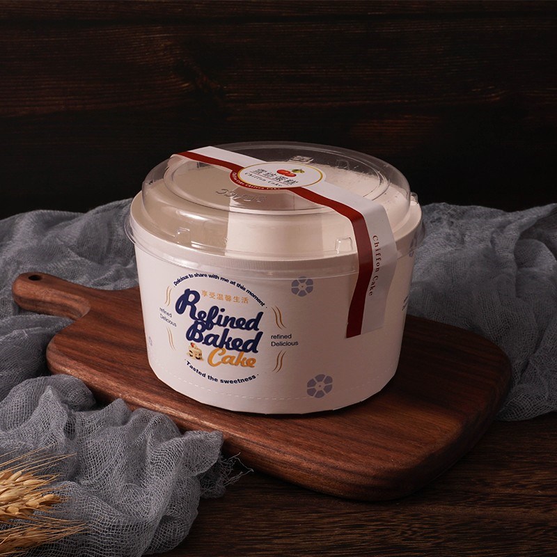 戚风中空蛋糕纸杯 4寸6寸8寸戚风蛋糕包装盒火锅杯烟囱杯蛋糕满和