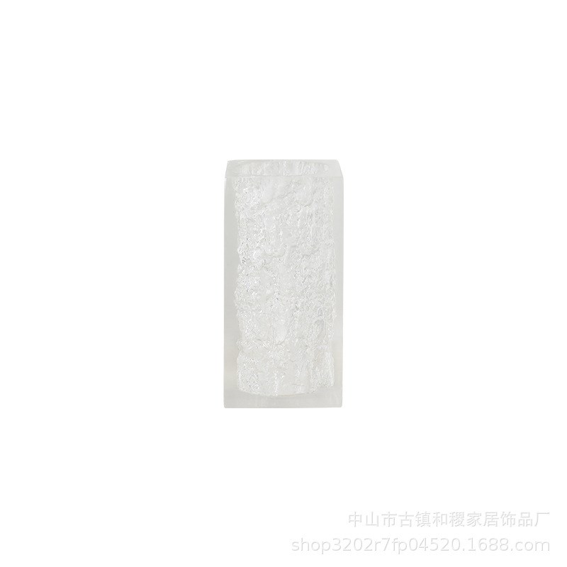 轻奢样板间客厅餐桌桌面亚克力花器摆件 艺术透明干花花插花瓶