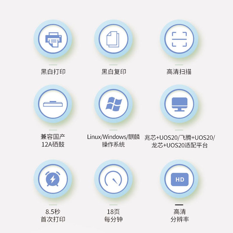 中盈M1005激光打印复印扫描一体机替hp1005 办公黑白可加粉打印机