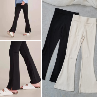 包邮 16澳单女童小中大童可亲子修身 裤 长裤 3件 春秋喇叭裤 型很好