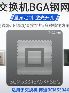 适用于交换机BGA芯片植锡网博通BCM53346A0KFSBG刮锡膏植锡球钢网