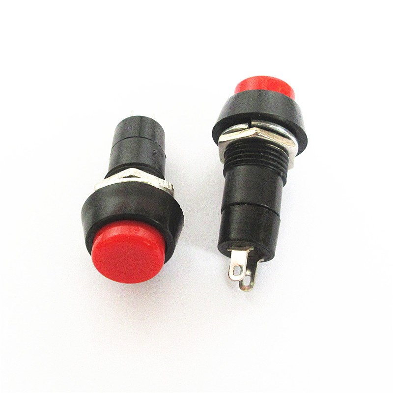 PBS-11A PBS-11B 圆形自锁 点动按通小型按钮开关安装孔12MM