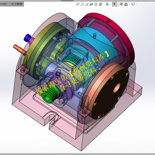 电感分度头旋转云台3D模型SolidWorks3D图纸涡轮蜗杆传动设计[972