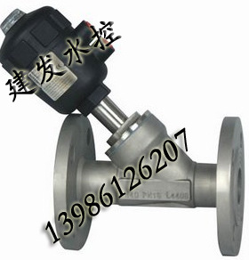 不锈钢气动法兰角座阀 KangSaite康赛特 2000Y/A-J644F-25P/R