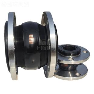 厂家曲挠橡耐酸碱软连接喉03QBL4不锈钢法兰耐高温胶软可接头避震