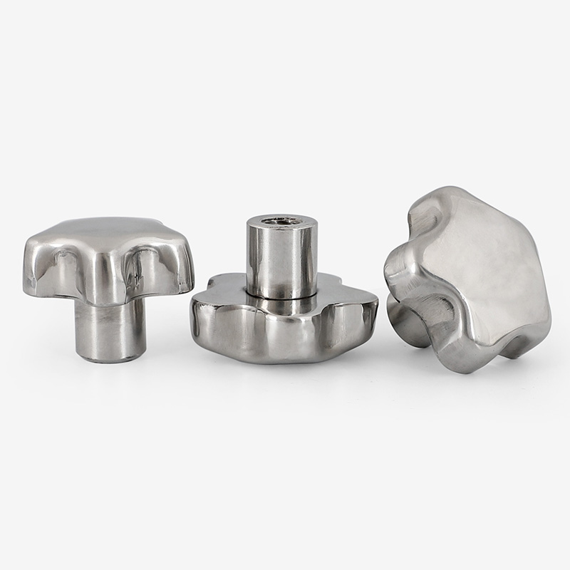 304不锈钢梅花手轮螺母手拧螺丝配件星型手柄把手旋钮锁紧螺帽m6