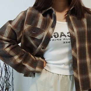 朝九 9to5 Chic春秋2025新款磨毛衬衫加吊带两件套宽松衬衫外套女