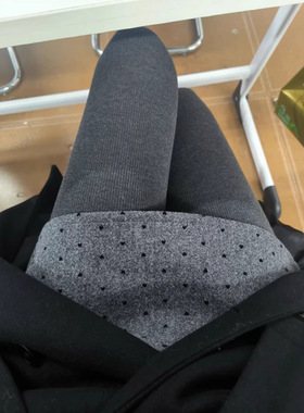 灰色毛呢磨毛波点半身裙a字裙带内衬秋冬显瘦半身裙短裙时尚穿搭