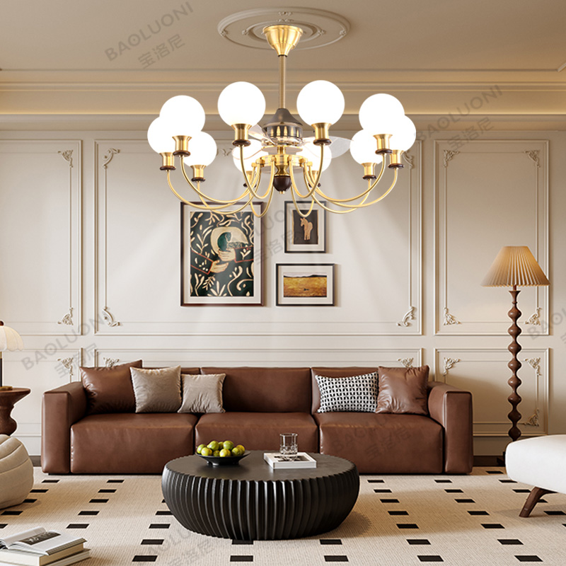 中古风风扇灯客厅卧室餐厅吊灯