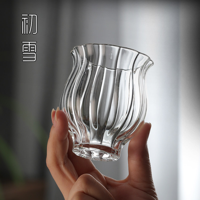 玻璃人杯单杯女士朵闻香杯喝功夫茶个人茶杯单个茶道杯子,餐饮具,茶杯,淘宝优惠券,粉丝福利购,淘宝优惠卷