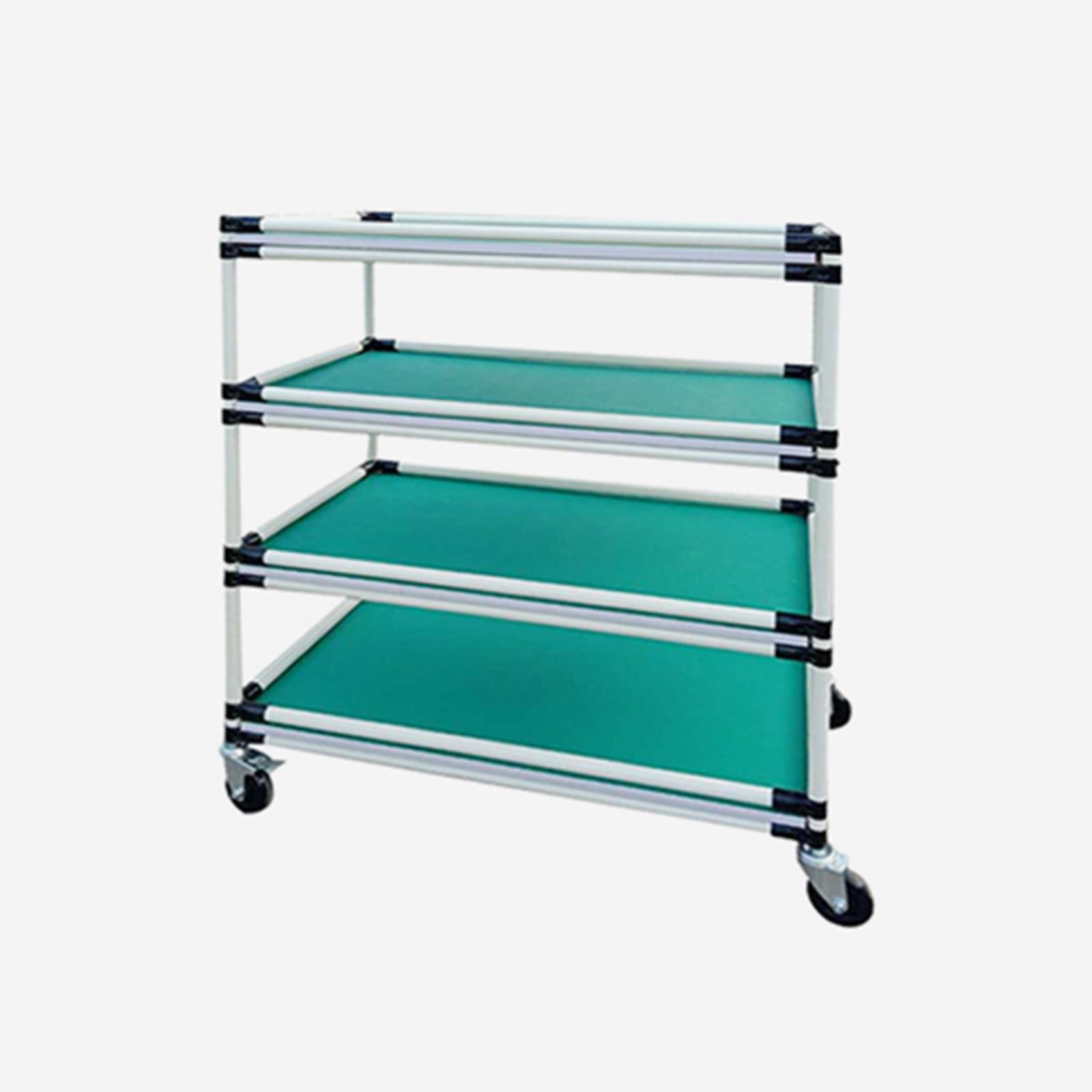 防静电精益管周转车带刹车静音四轮工厂车间物料架多层移动手推车