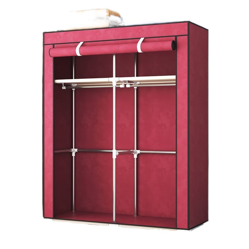 布衣柜家用单人出租屋房用钢管加粗加厚布套收纳衣橱卧室简易组装