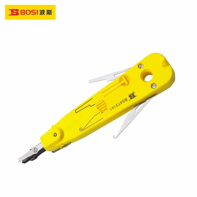 波斯 端子板压线器 打线刀打线器拉线带锁扣网络打线钳勾线剪线