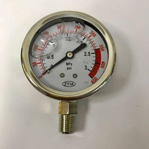 充液压力表 压力0~3mpa 450psi (即30kg/cm2) 直径68mm 防振型