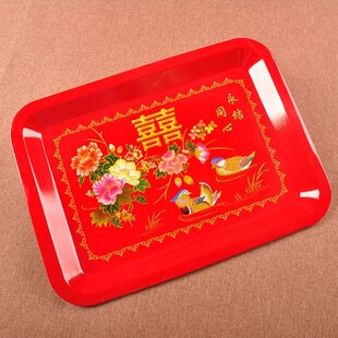 结婚敬酒托盘茶盘婚庆红喜壶陪嫁套装婚礼敬茶杯茶具用品大全新娘