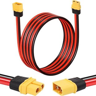 汽车XT60 延长线电缆接头线10AWG2FT带公对母连接器电池电源连接