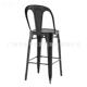 酒厂家直色销北欧美GA2101C 黑吧餐饮靠背铁艺工业风吧椅 式