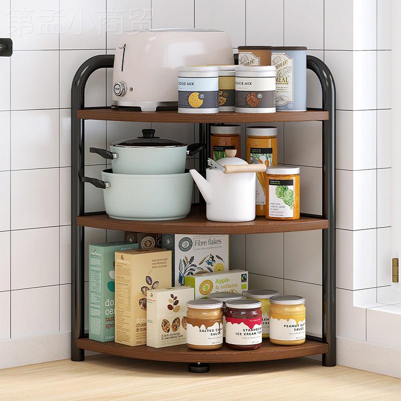 厨房置架功MWI台面家物用调味料筷多层多能收碗纳落地摆放架子