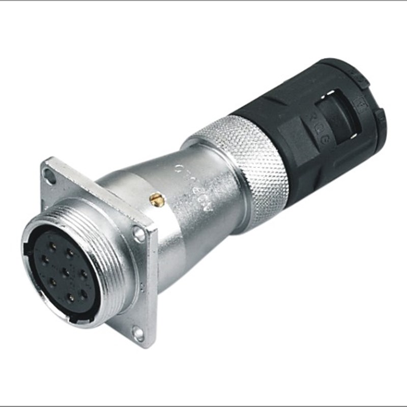 AOPULO澳普龙航空插件AS-ZB带法兰波纹管对接插座(28型/32型)IP55