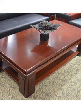木办制公家茶桌具厂D-1429家 豪木制办公沙发华油漆长方茶几供应