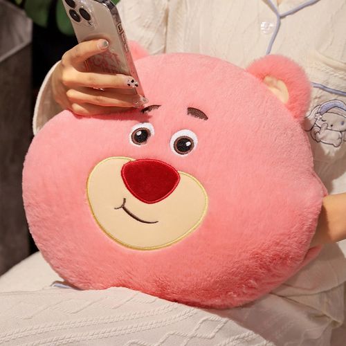 可爱卡通草莓熊暖手抱枕插手玩偶手捂毛绒玩具冬季女生暖手午睡