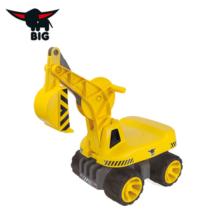 德国进口BIG沙滩玩具儿童可坐大号挖掘机可骑行推土抓钩工程车