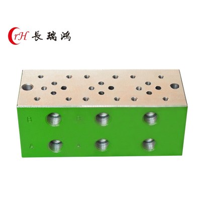 【支持定制】标准/非标油路板6通径+yf 油路P块02加溢流阀集成块