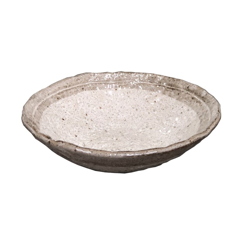 原装进口美浓烧复古粉引小沙拉碗圆碗不P规则盘菜盘深盘餐具