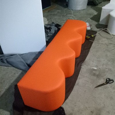 定制早教中心沙发培训中心异型沙发长条凳家长等候休息区沙发长凳